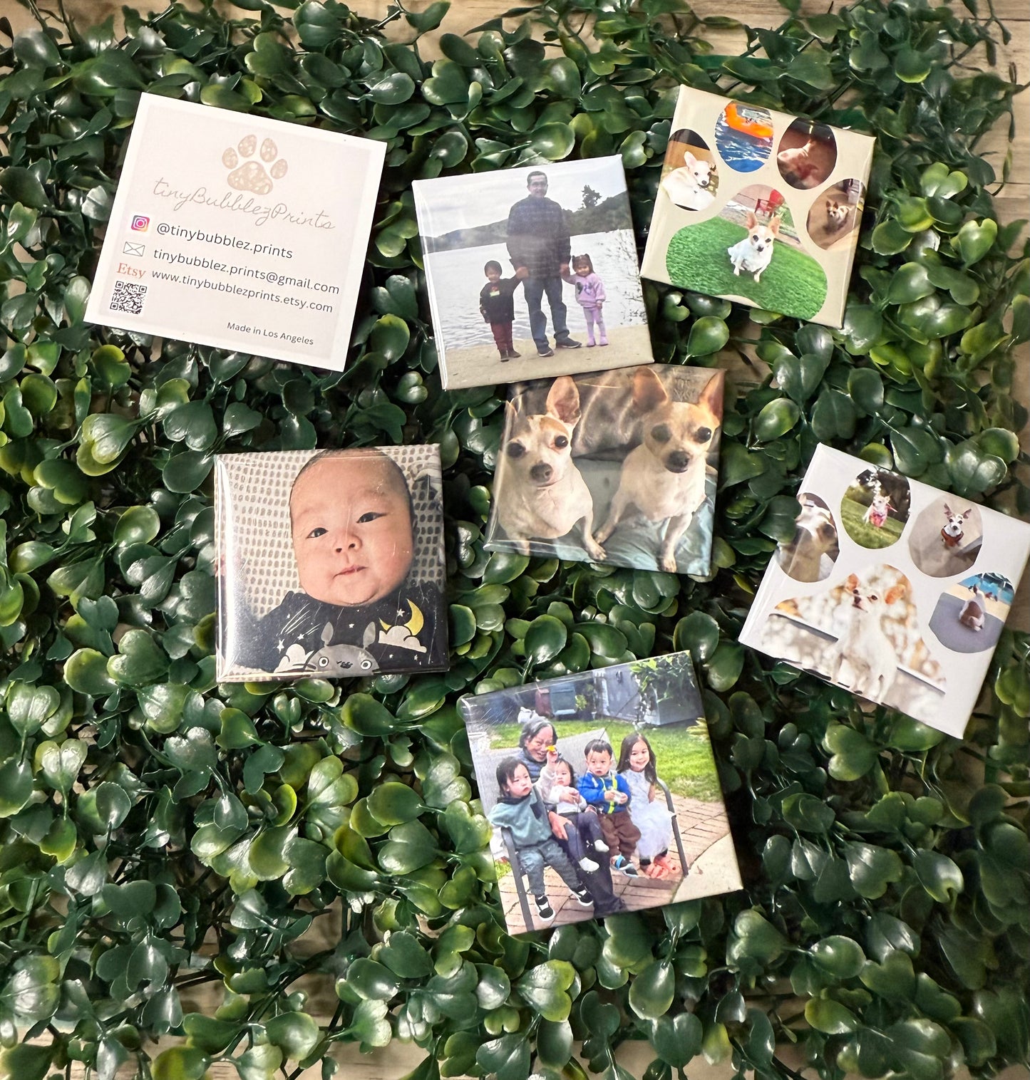 2"x2" Custom Personalized Magnet Set of 6