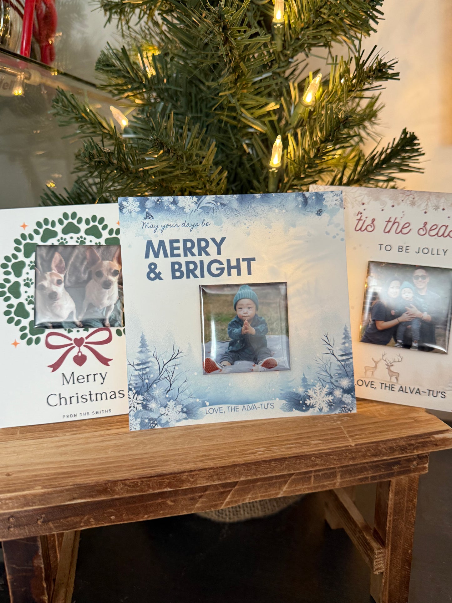 5"x5" Christmas Card Magnet