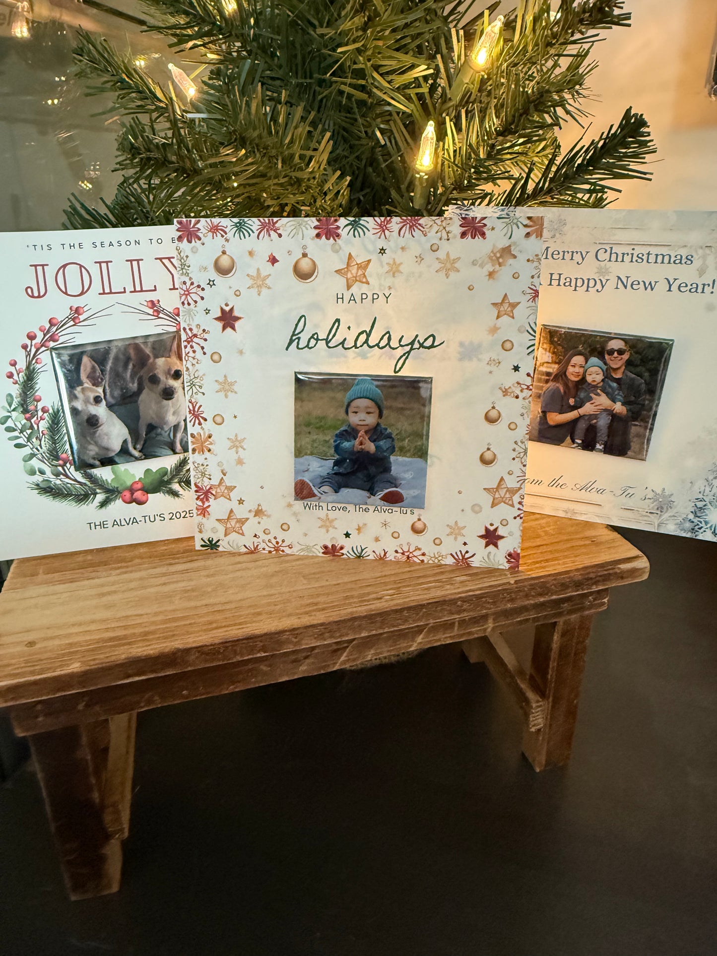 5"x5" Christmas Card Magnet